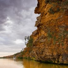 Boat with Cliffs