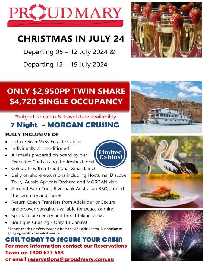 Morgan XMAS in July Cruise flyer 2024