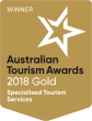 Logo of 2018 Australian Tourism Gold Award Winner