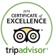 Logo of 2016 Trip Advisor Certificate of Excellence